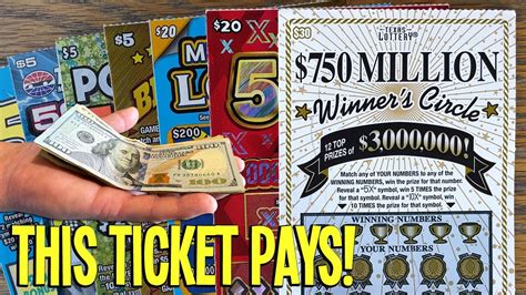 This Ticket Pays 🤑 New 500x 2x 30 Winners Circle 🔴 190 Texas Lottery Scratch Offs Youtube