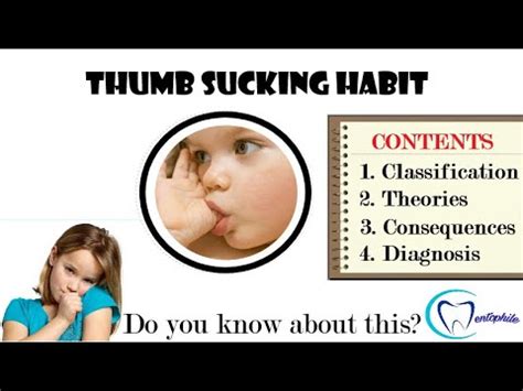 Thumb Sucking Habit Clinical Features Diagnosis Theories