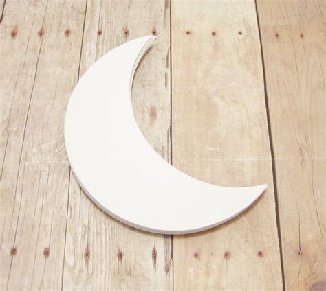 Crescent Moon Cutout White Paper Moons Baby Shower Etsy