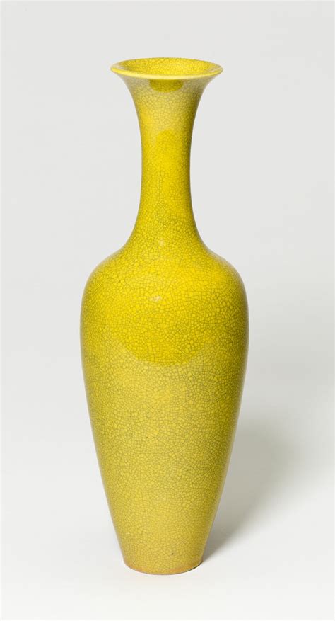 Crackled Yellow Vase Liuyeping The Art Institute Of Chicago