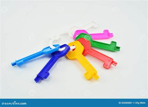 Plastic Color Keys On White Background Stock Image Image Of Product