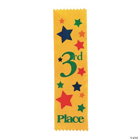 “3rd Place” Yellow Award Ribbons Oriental Trading