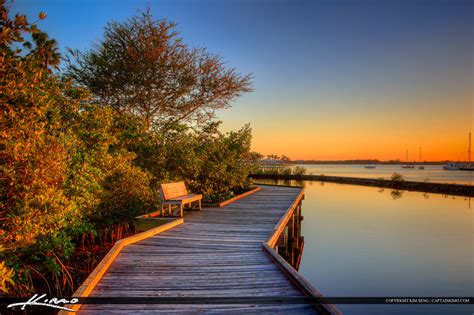 Shepard Park Sunset At Boardwalk Stuart Martin County Florida Royal