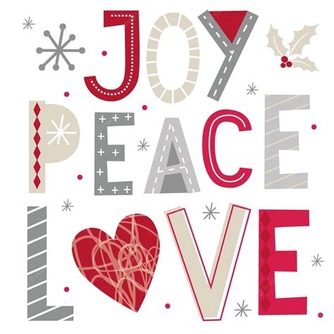 Premium Vector Christmas Greetings With Joy Peace And Love Typography