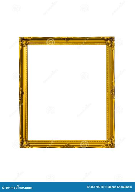 Golden Rectangle Vintage Frame Stock Photo Image Of Luxury Gold