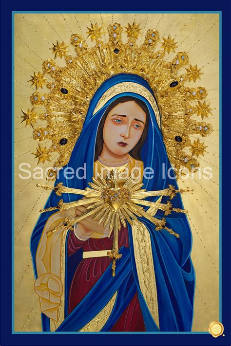 Our Lady Of Sorrows Icon Print Sacred Image Icons