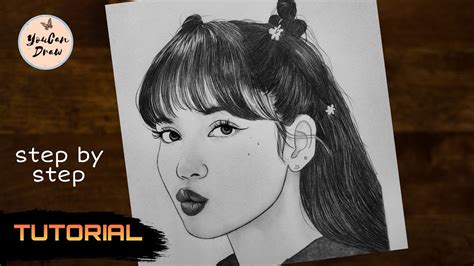 How To Draw Lisa Blackpink Easy Drawing Tutorial Youcandraw Youtube