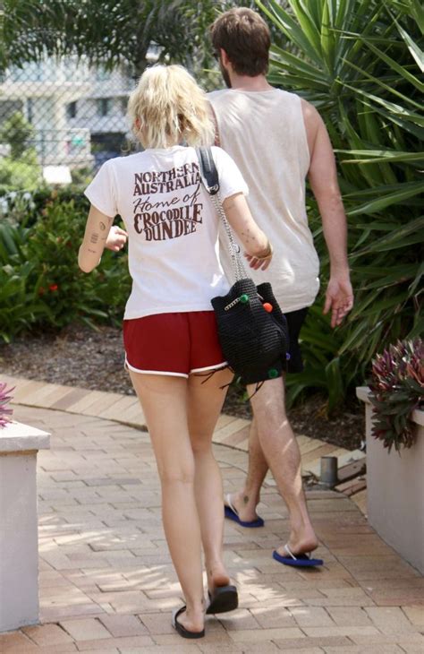 Miley Cyrus In Red Shorts 02 Gotceleb