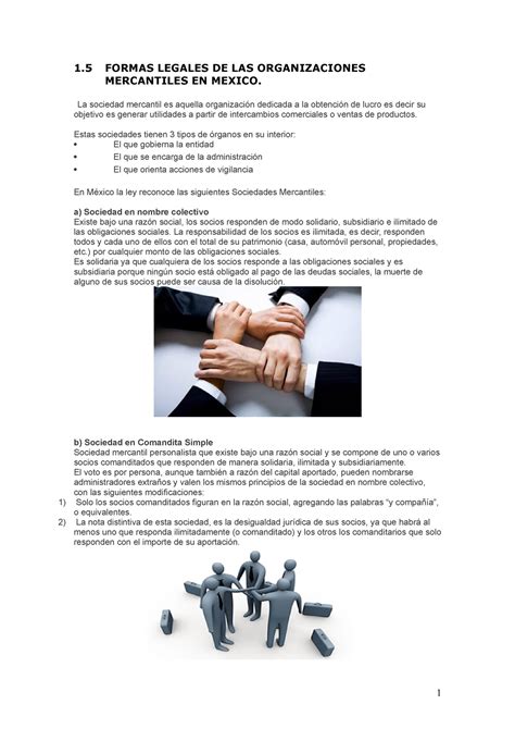 15 Formas Legales Apuntes 13 8 1 Formas Legales De Las Organizaciones Mercantiles En