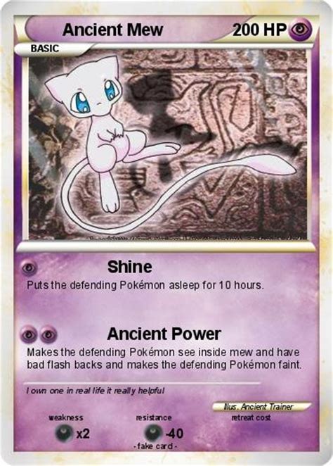 The egyptian maus are interactive cats. Pokémon Ancient Mew 80 80 - Shine - My Pokemon Card
