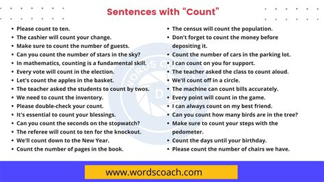 200 Sentences With Count Word Coach