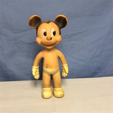 Vintage Mickey Mouse Rubber Squeak Toy Sun Rubber Co