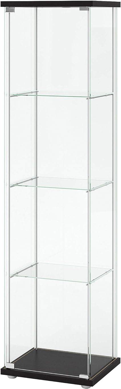 Ikea Detolf Home Indoor Glass Door Cabinet Black Brown 101 192 06 Amazon Ca Home