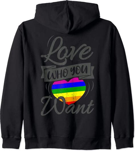 Love Who You Want Lgbt Pride Month Lgbtq Rainbow Flag Zip Hoodie Uk Clothing