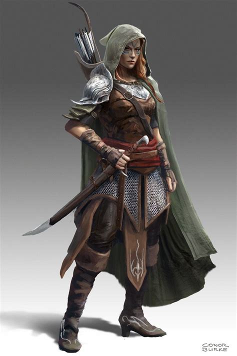 Elf Ranger By Conor Burke Dungeons And Dragons Characters Female Elf