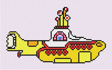 The Beatles Yellow Submarine Chart Perler Pixel Art Perler Bead