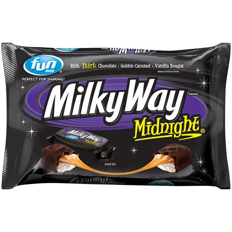 Milky Way Midnight Dark Chocolate Candy Bars Fun Size 1065oz Five