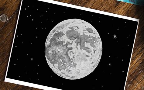 How To Draw A Moon A Step By Step Realistic Moon Drawing Tutorial