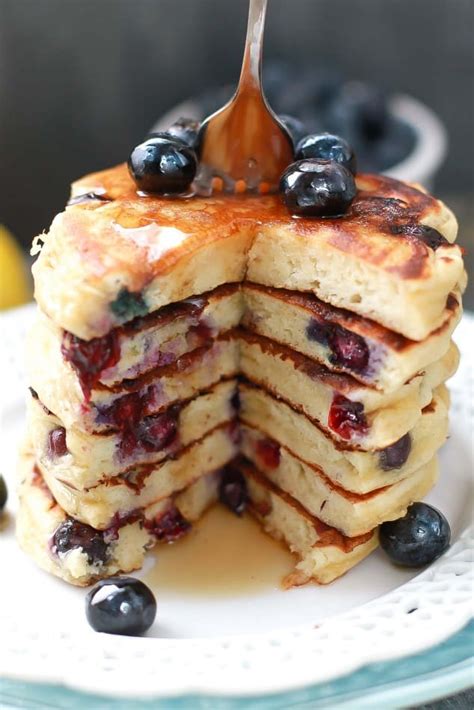 Fluffy Blueberry Lemon Pancakes Make The Perfect Weekend