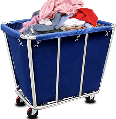Buy Xijixili Commercial Laundry Cart With 4 In Wheels Heavy Duty Basket