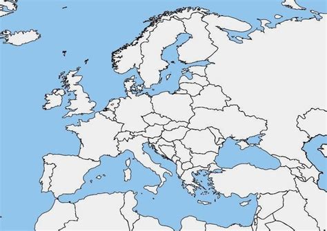 Carte Deurope Vierge A Remplir Carte Europe Vierge À Compléter En