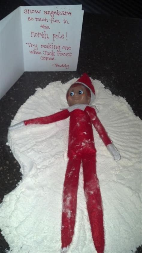 Elf On The Shelf Making A Snow Angel Elf On The Shelf Snow Angels Holiday Decor