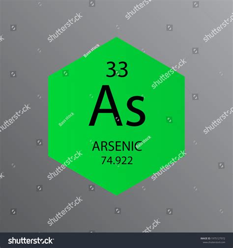 Arsenic Metalloid Chemical Element Periodic Table Stock Vector Royalty