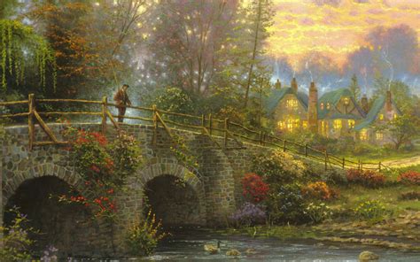 Pin By Mirella Deleón On Pintando Lugares Thomas Kinkade Paintings