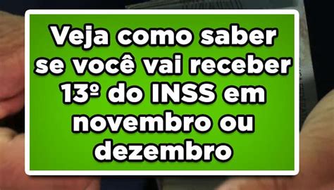 Veja Quem Vai Receber 13º Salário Do Inss Em Novembro