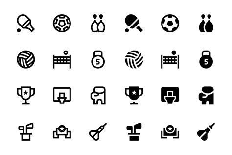 30 Sports Icons Custom Designed Icons ~ Creative Market