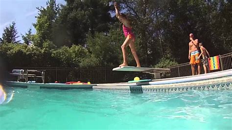Kid Tricks Off The Diving Board Youtube