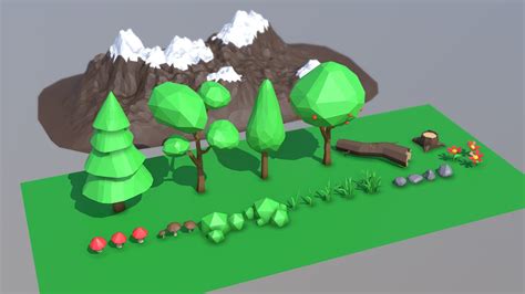 Low Poly Nature Assets Blender Buy Royalty Free 3d Model By Ryan