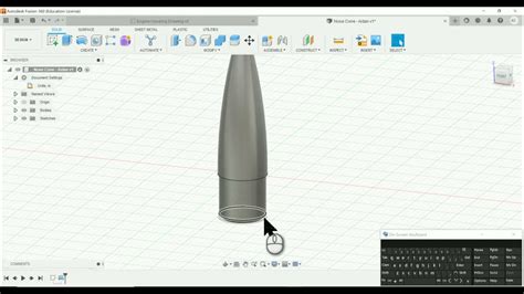 Making A Nose Cone Model Rocket Fusion 360 Youtube