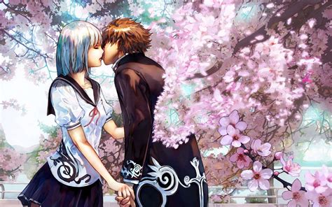 Love Romantic Anime Kiss Wallpaper Mundopiagarcia