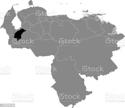 Ilustración De Mapa De Ubicación Del Estado De Mérida Y Más Vectores