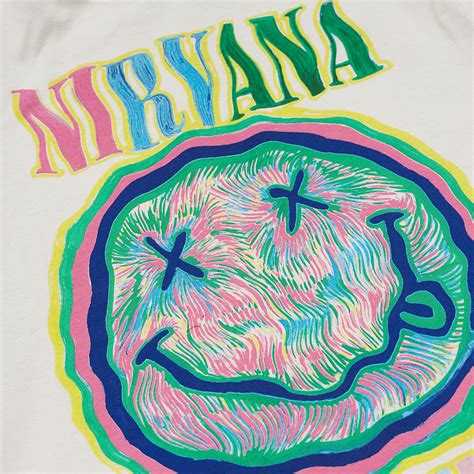 Koszulka Amplified Nirvana Scribble Smile Kobiety Koszulki Krótki