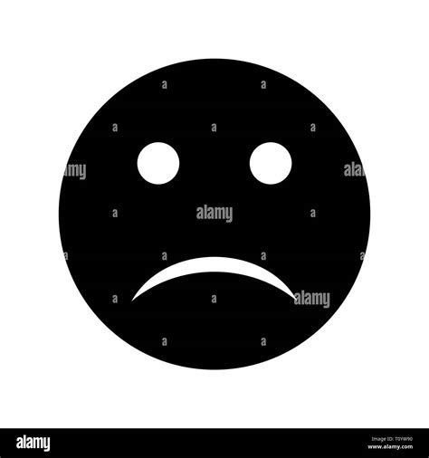 Sad Face Emoticon Black And White Stock Photos And Images Alamy