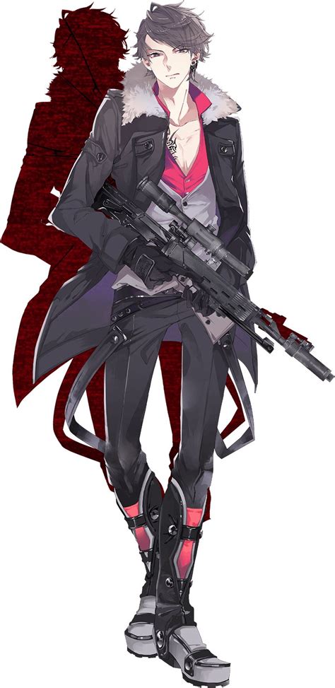 Anime Boy With Machine Gun