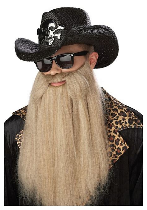 80s Rocker Long Beard Mens Zz Top Costume Accessories