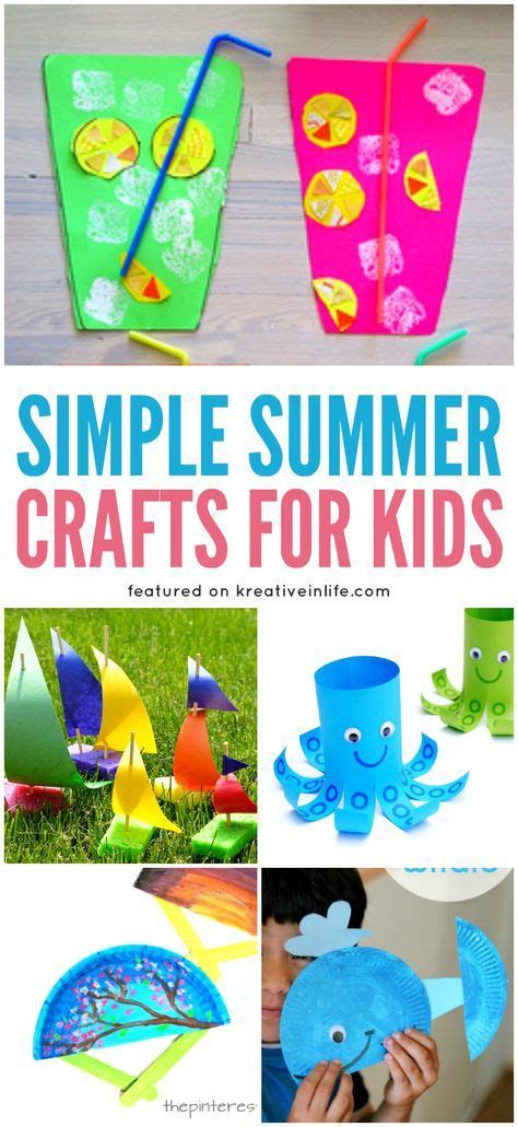 Simple Summer Crafts For Kids Summer Crafts For Kids Summer Crafts