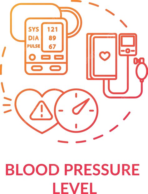 Blood Pressure Level Concept Icon Thin Pressure Concept Vector Thin