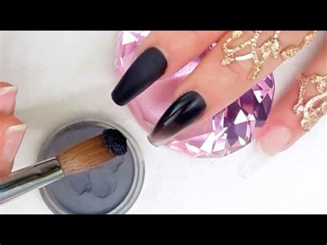 Colección de fernanda • última actualización: uñas acrílicas negras exóticas con efecto Black Chrome metálicas - YouTube