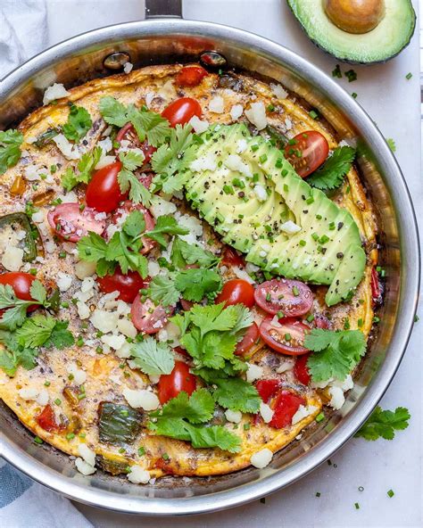 this fiesta veggie frittata skillet is perfect for any meal of the recipe clean recipes