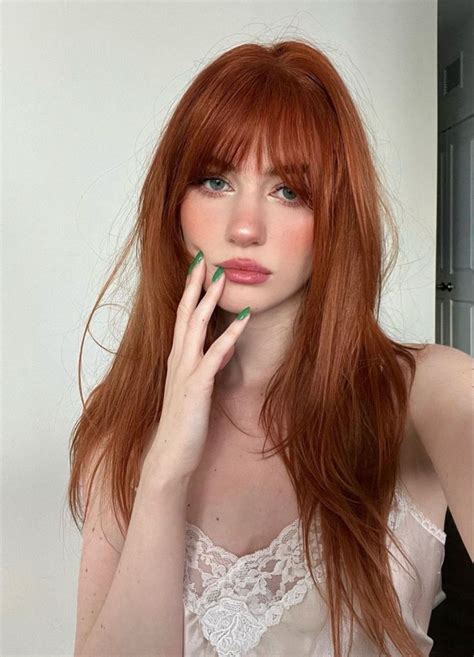 red hair inspo pretty hairstyles womens hairstyles hairstyle ideas bangs hairstyle ginger