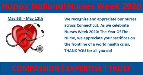 Sponsored by the international council of nurses, it celebrates the tireless efforts of nurses in maintaining public health. Nurses Week 2020: The Year of the Nurse
