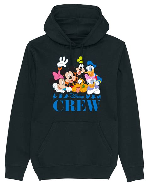 Disney Classic Crew Adults Unisex Black Hoodie Ebay