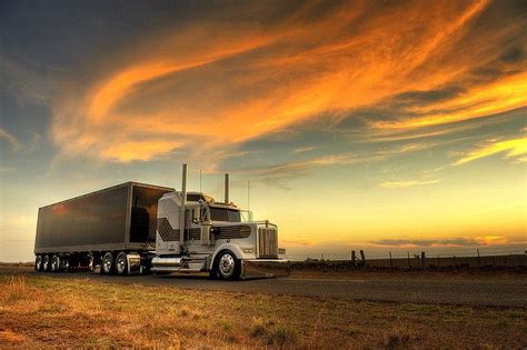 Sunset Big Rig Trucks Volvo Und Autos Motorräder