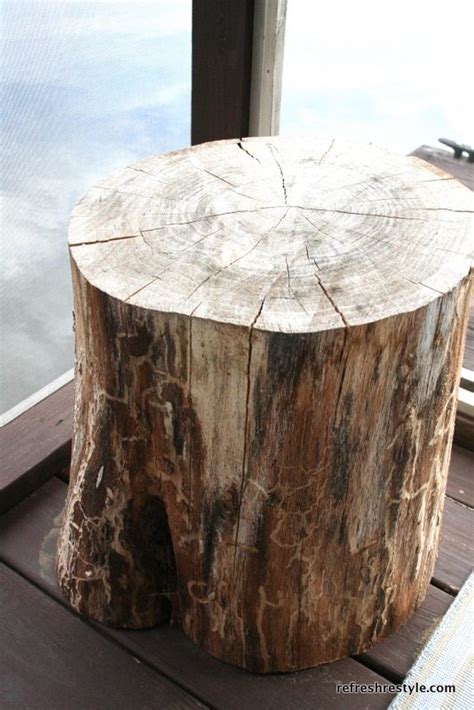 Tree Stump Side Table Refresh Restyle