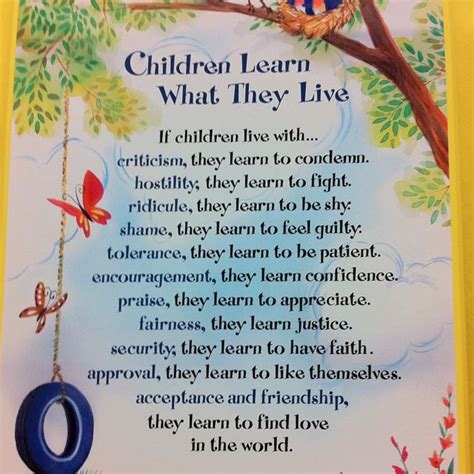 Children Learn What They Live Free Printable Livegc