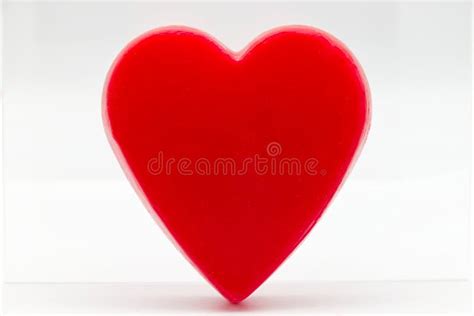 Single Red Heart Isolated On A White Background Romantic Valentine S